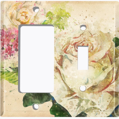 Patterned 2 - Gang Standard Combination Wall Plate