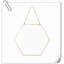 Petit miroir décoratif doré à miroir hexagonal mural pour salle de bain, 11,81 po x 10,24 po, petit, doré