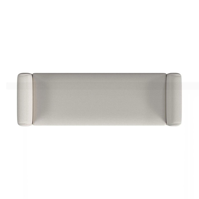Banc d'appoint rembourré en tissu avec accoudoirs