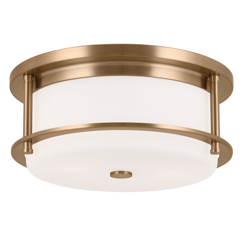 Lezlee Glass Flush Mount, Champagne Bronze