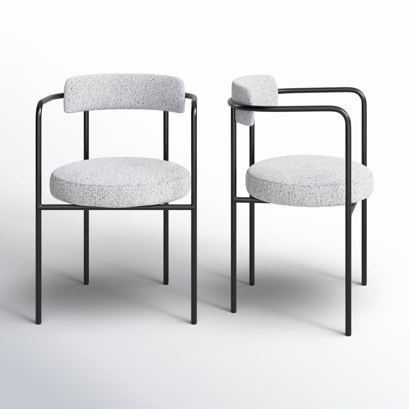 Liana 20'' H Boucle Upholstered Armchair, Light Gray Boucle
