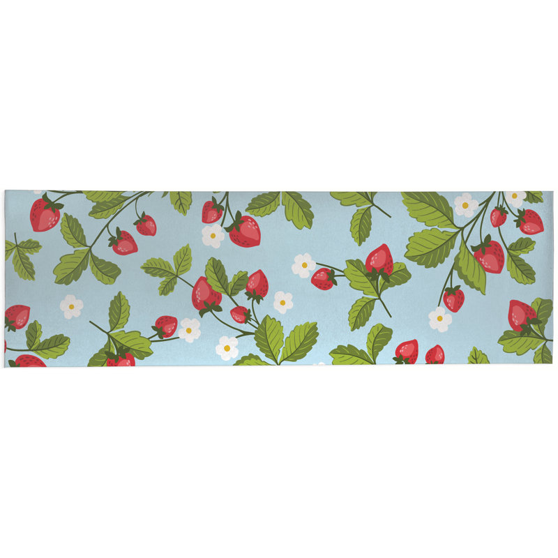 Tapis d'extérieur Strawberries, Tapis de couloir 2 pi 6 po x 8 pi