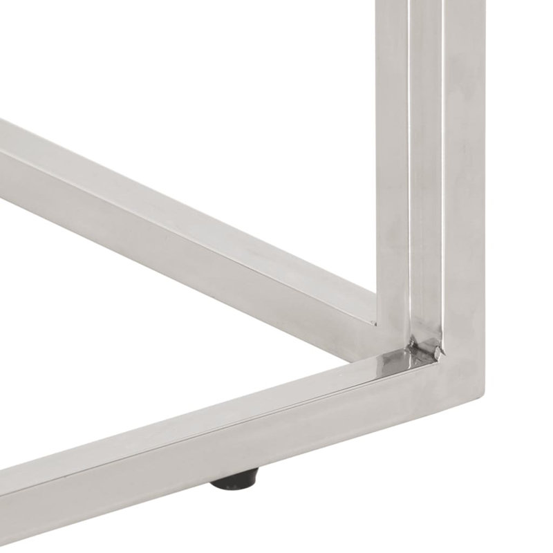 Table basse simple avec rangement Lorrena, Harwich, Silver