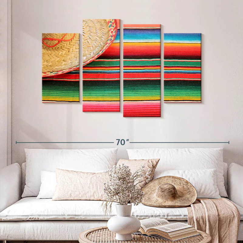 Poncho et sombrero mexicain Nicci, H 32 po x l 52 po