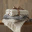 Jeté en mélange de coton ultra-doux avec frange, 50 x 60 pouces-122903392