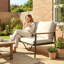 120cm Wide Straight Steel Patio Sofa