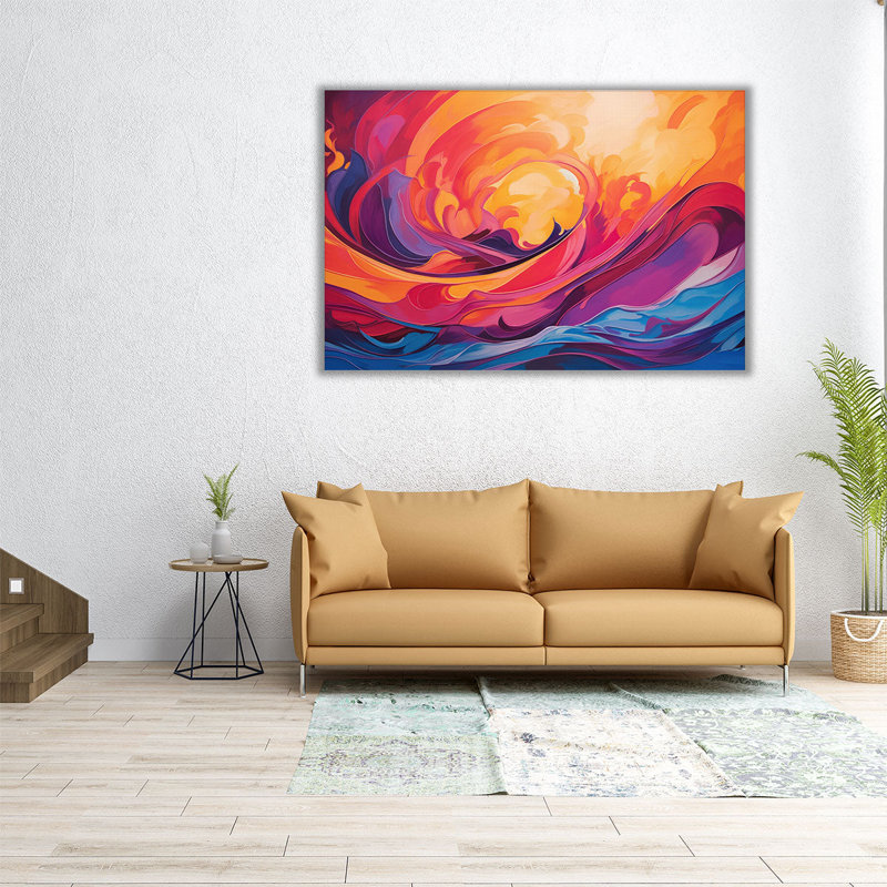 Coucher de soleil vibrant, H 20 po x l 30 po