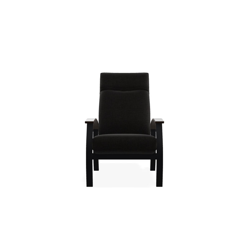 Chaise de patio inclinable avec coussins Askar, Mélange anthracite, Kona P10, Noir texturé
