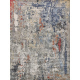 Laureno Hand-Knotted Blue/Gray Area Rug
