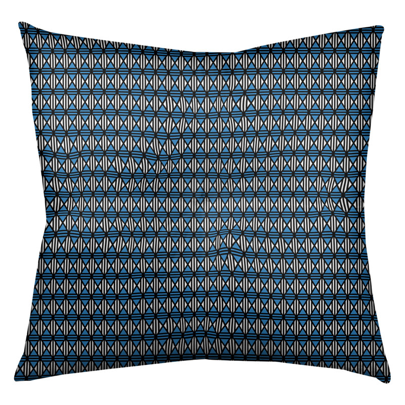 Coussin de sol Katelyn Elizabeth, 26 po x 26 po, Noir / Bleu