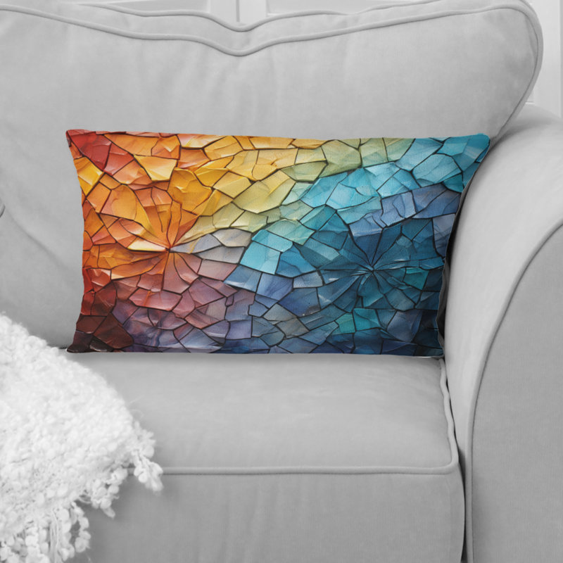 Coussin décoratif à mosaïques colorées II - Collages abstraits