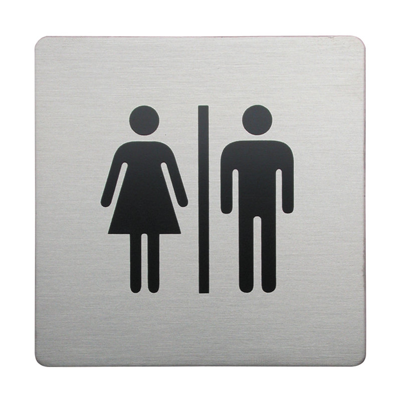 Sula Square Male and Female Sign in Brushed