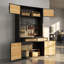 Armoire de rangement pour outils en bois massif Amald