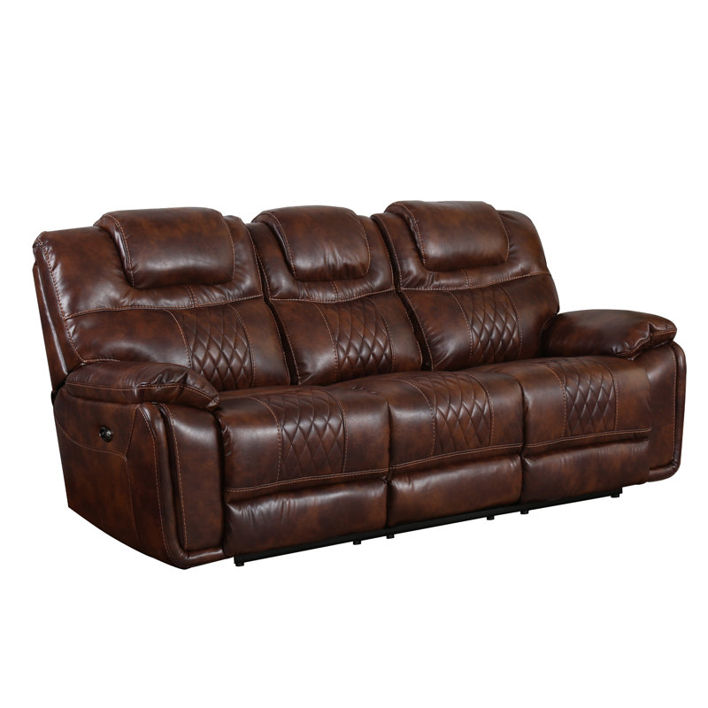 Levant 85 " Faux Leather Sofa Power Reclining