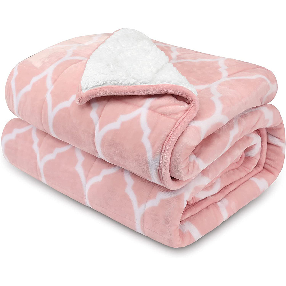 Buzio Soft Sherpa and Cozy Flannel Weighted Blanket Wayfair