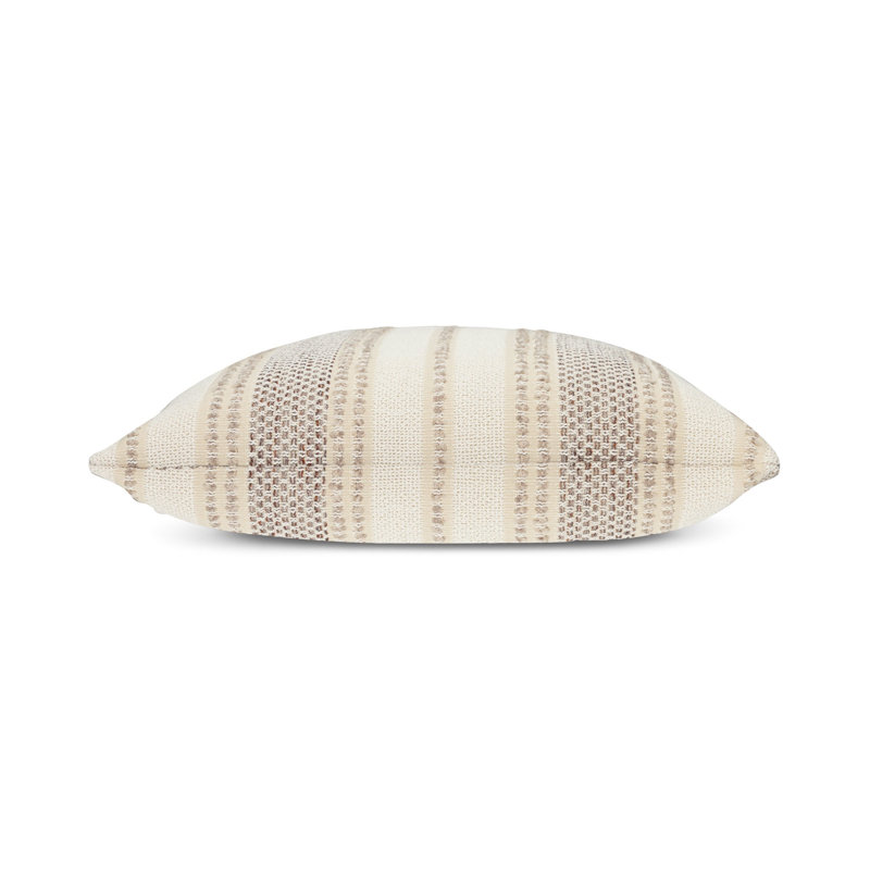 Axis Travertine Textural Stripe Indoor & Outdoor Woven Accent Pillow & Insert, Square 22"