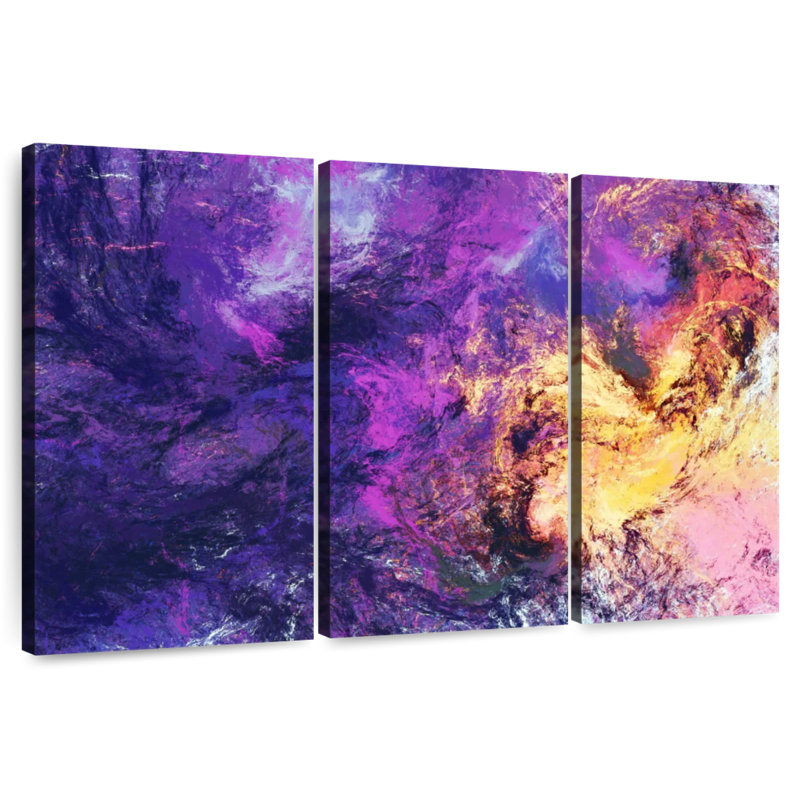 Avery Purple Abstract Texture, 36" H x 57" W