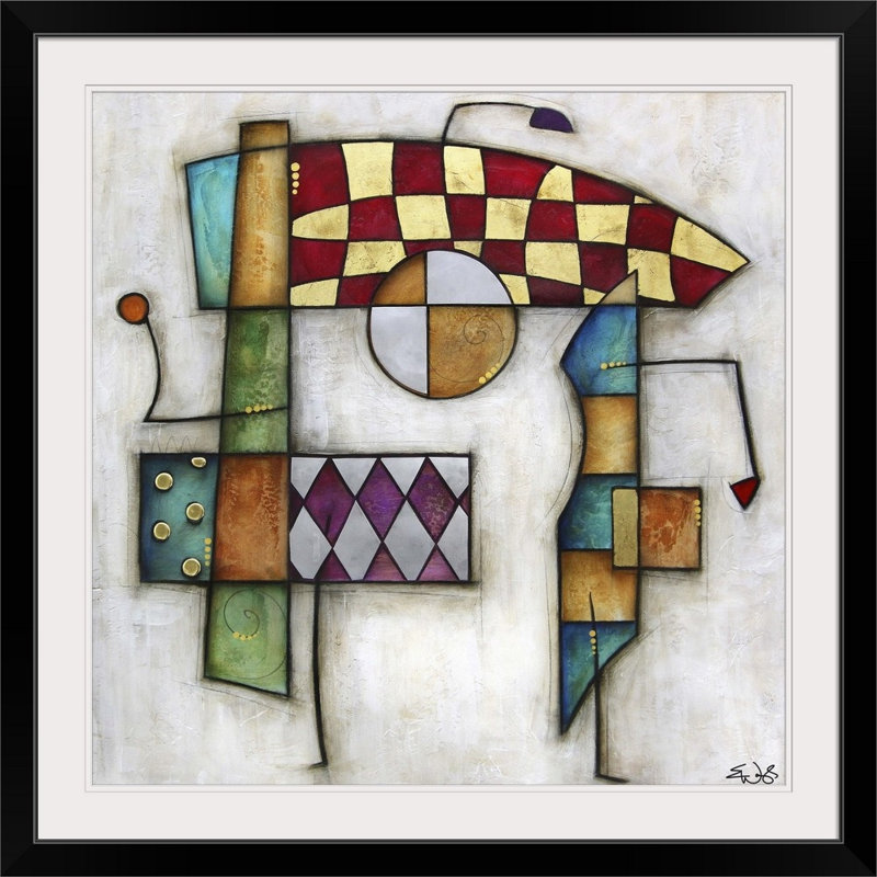 Malveaux «Reva» par Brittiney, impression, H 38 po x l 38 po x P 1 po, Cadre noir