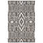 Tapis en jute / sisal à tissage plat Southwestern - noir / ivoire-57533390