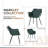 Haglund Leather Dining Chair with Powder-Coated Iron Legs Accent Side Chair Foam Padded Seat Versatile Kitchen Chair for Modern Home and Kitchen-123386570-68459896
