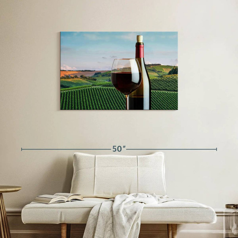 Yarlin Red Wine In Tuscany, 24" H x 36" W