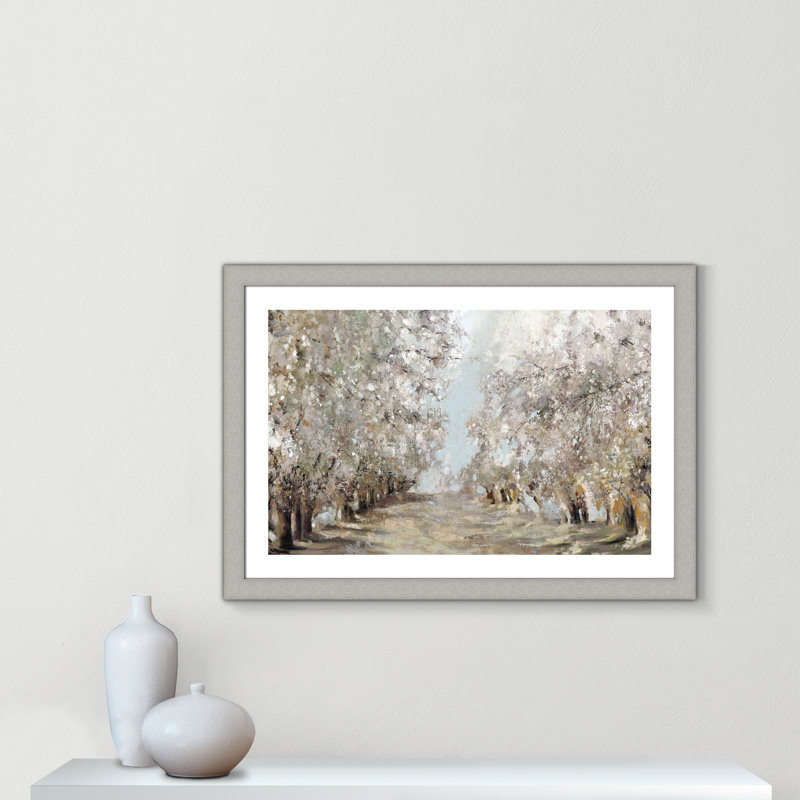 Spring Blossoms - Art encadré autoportant, H 27 po x l 37 po x P 1,25 po, Cadre argent brossé
