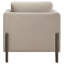 Fauteuil d'appoint tapissier à accoudoirs taupe Fisher
