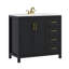 Meuble-lavabo noir 36 po avec plateau Duretee