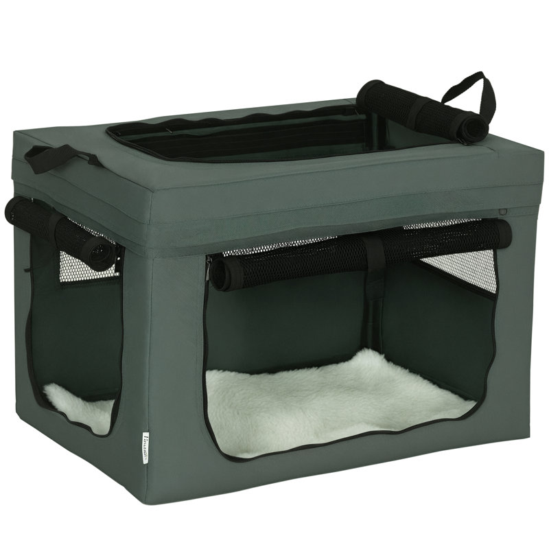 Pet Carrier with 1 Door, 42cm H x 60cm W x 42cm D, Grey