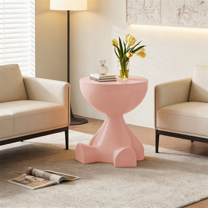 Modern Bowl-Shaped End Table Nightstand