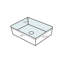 Lavabo de salle de bain vasque rectangulaire fait à la main blanc mat L 18 po x l 14 po x H 5 po Vinca