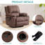 Fauteuil inclinable à bascule manuel pivotant de 38,19 po de largeur avec masseur et chauffage Daquez-129603393-129603392