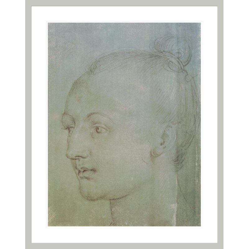 Tête d'une jeune femme par Albrecht Dürer, H 41,5 po x l 33,01 po