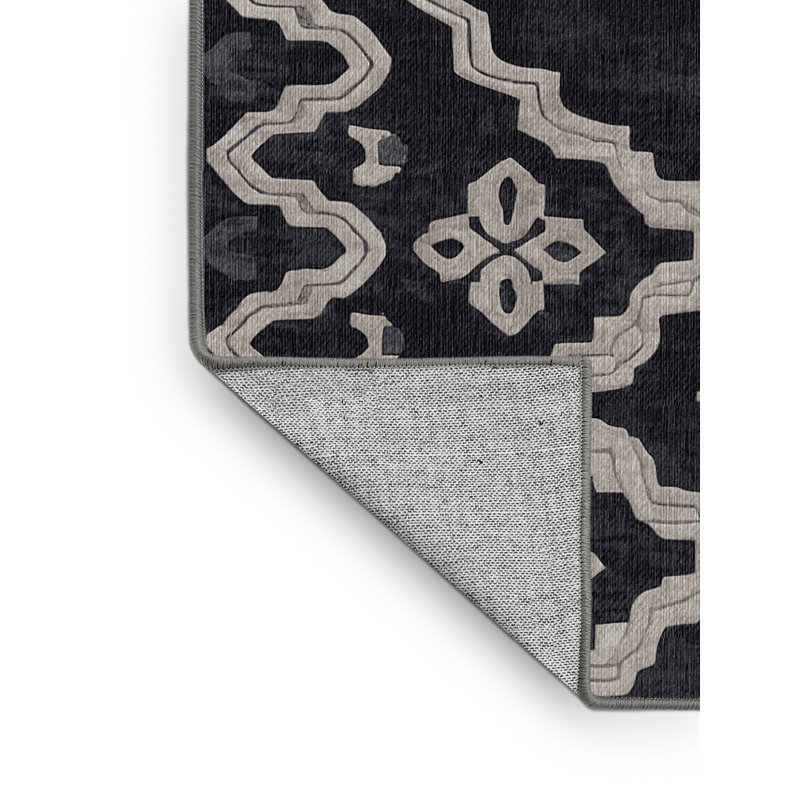 Machine Washable Purple Area Rug, Square 5'
