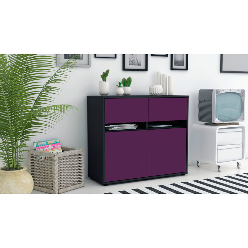 Racine 92cm Sideboard, Anthracite/Purple