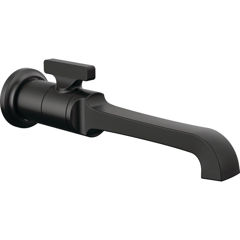 Tetra Wall Mount Bathroom Faucet, Wall Faucet for Bathroom Sink, Single Handle Bathroom Faucet, Matte Black