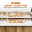 Présentoir à pâtisserie, présentoir de boulangerie de comptoir commercial à 2 niveaux, présentoir en acrylique avec porte arrière et tablettes amovibles, gâteau «Keep Fresh for Donut Bagels», 22 po x 14 po x 14 po