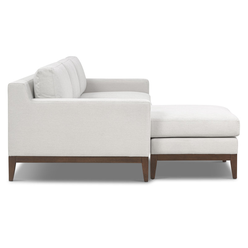 Canapé modulaire à méridienne réversible en tissu 105,5 po Zyon
