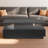 Modern Rectangular Coffee Table With Led Lights, 2 Drawers And Open Storage Shelf-544163486