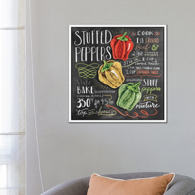 Stuffed Peppers Recipe - Print on Canvas