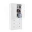 Armoire de rangement autoportante avec portes et 3 grands tiroirs, armoire d'appoint