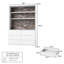  Armoire de rangement pour garde-manger moderne de 92,5 po de hauteur Babice avec éclairage DEL, rails réglables et multiprise intégrée