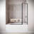 Candigliano 48'' x 58'' Semi-Frameless Pivot Bathtub Door with CrystalTech Treated 1/4'' Tempered, Clear Glass, Matte Black Hardware-120912442