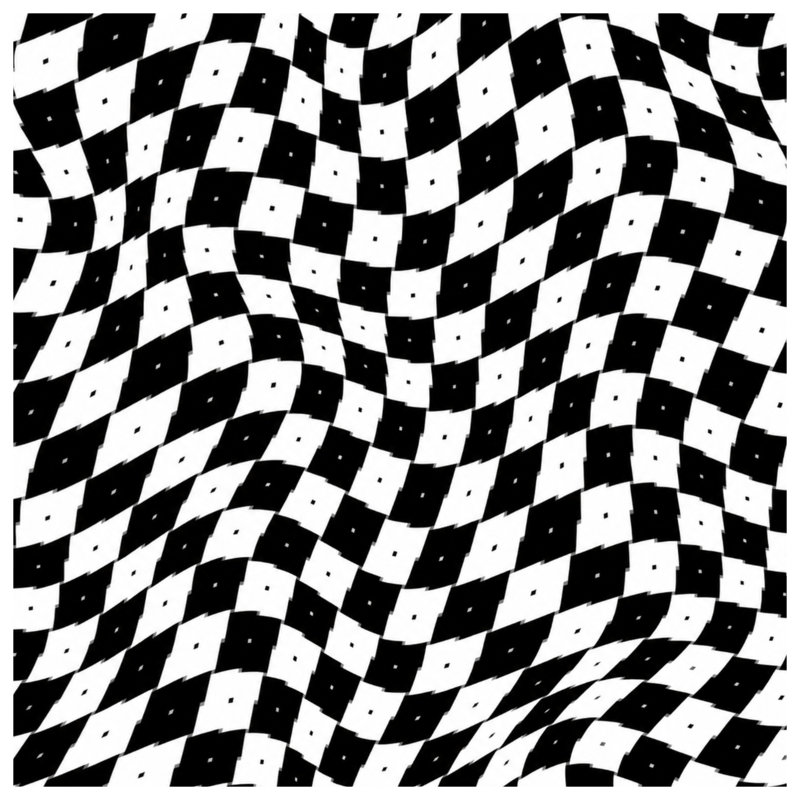 Wavy Checkered Pattern Blankets, 50in W x 60in H