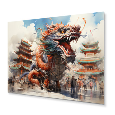 Chine, art impérial dragon I - décoration murale en métal chinois