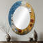 Miroir mural ovale doré-753541703