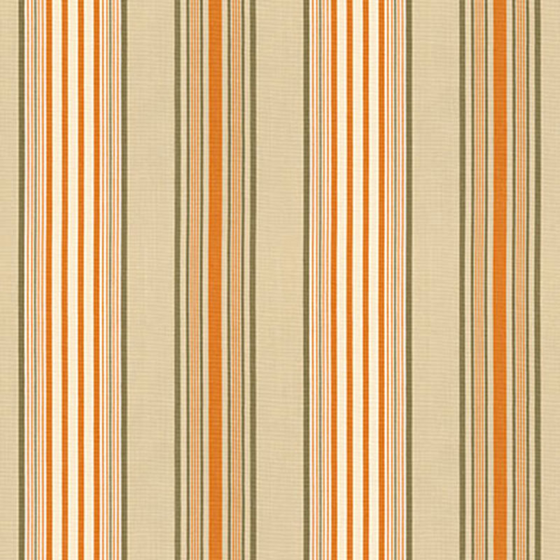 Saratoga Cotton Stripe Fabric, Orange