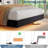 Full Bed Frame with LED Lights & Storage Headboard, Floating Velvet Upholstered Bed-1747754791-1747754790