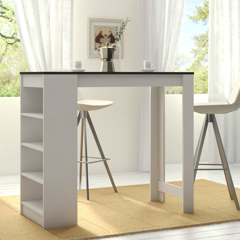 Neville Dining Table, White/ Concrete