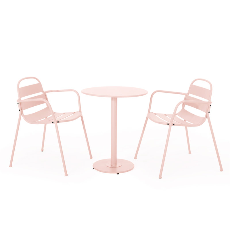 Ensemble de bistro Fredell, Rose